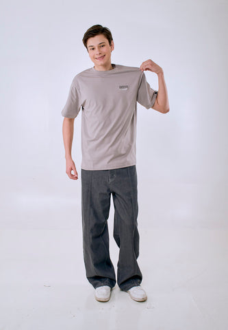 Mossimo Men's Ash Gray Embroidery Logo Comfort Fit Tee