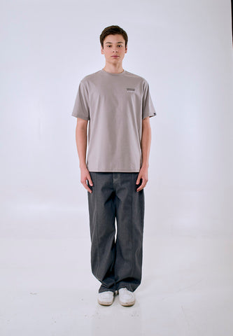 Mossimo Men's Ash Gray Embroidery Logo Comfort Fit Tee