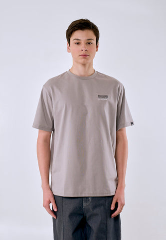 Mossimo Men's Ash Gray Embroidery Logo Comfort Fit Tee