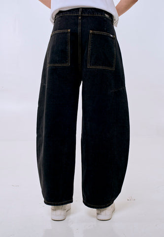 Mossimo Women's Black Barrel Denim Jeans