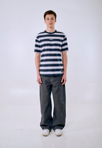 Mossimo Men's Stripes Premium Logo Regular Fit Tee