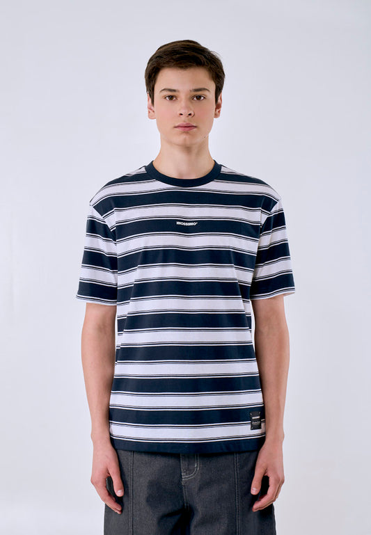 Mossimo Men's Stripes Premium Logo Regular Fit Tee