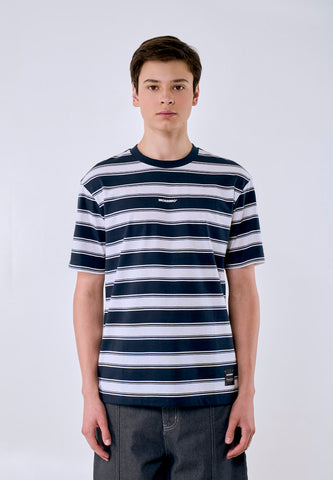 Mossimo Men's Stripes Premium Logo Regular Fit Tee