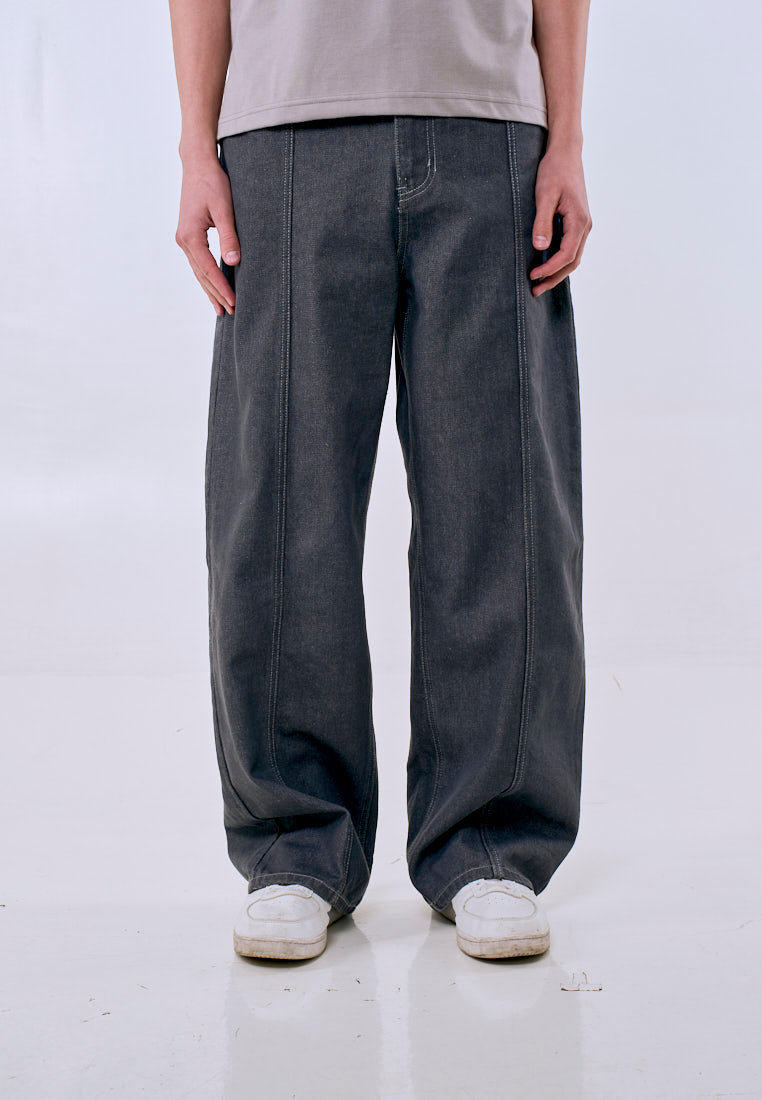 Mossimo Men's Black Baggy Fit Faded Denim Jeans