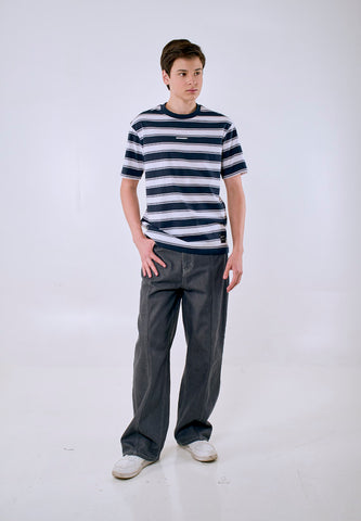 Mossimo Men's Stripes Premium Logo Regular Fit Tee