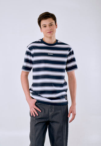Mossimo Men's Stripes Premium Logo Regular Fit Tee