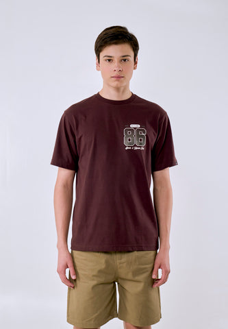 Mossimo Men's Brown Basic Logo Classic Fit Tee
