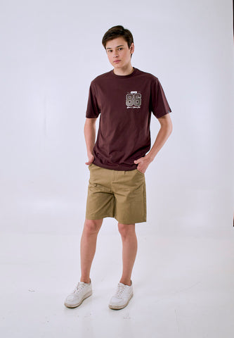 Mossimo Men's Brown Basic Logo Classic Fit Tee