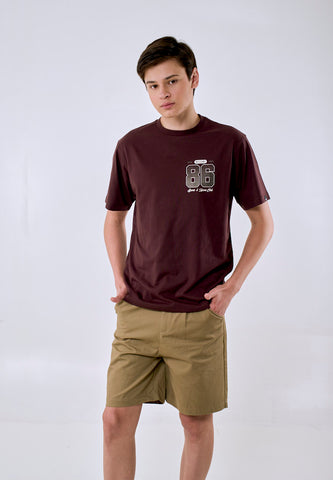 Mossimo Men's Brown Basic Logo Classic Fit Tee