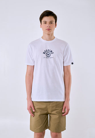 Mossimo Men's White Los Angeles Arch Basic Classic Fit Tee