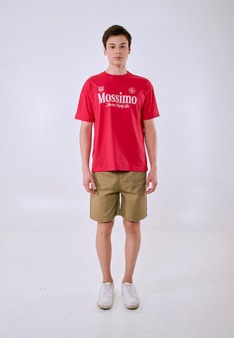 Mossimo Men's Red Heritage Graphic Logo Comfort Fit Tee
