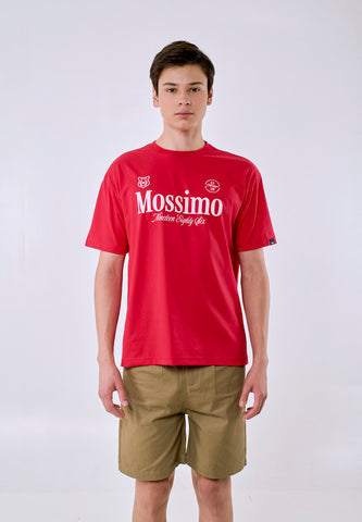 Mossimo Men's Red Heritage Graphic Logo Comfort Fit Tee