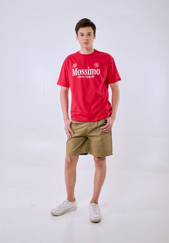 Mossimo Men's Red Heritage Graphic Logo Comfort Fit Tee