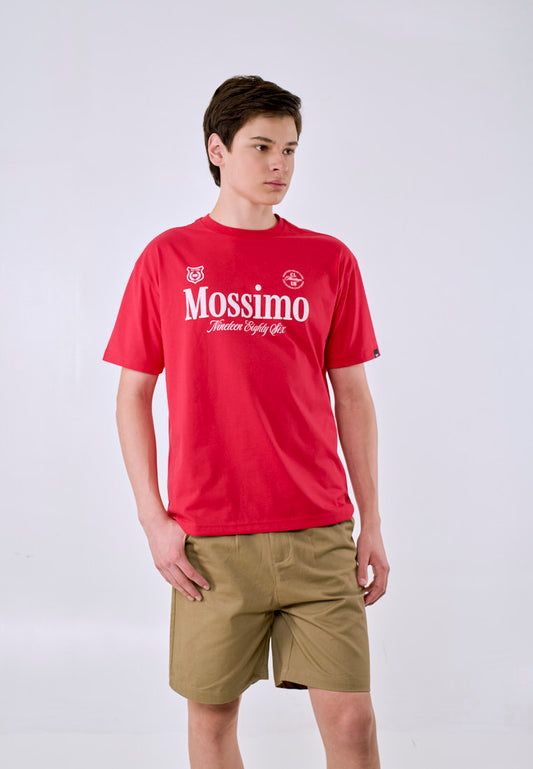 Mossimo Men's Red Heritage Graphic Logo Comfort Fit Tee