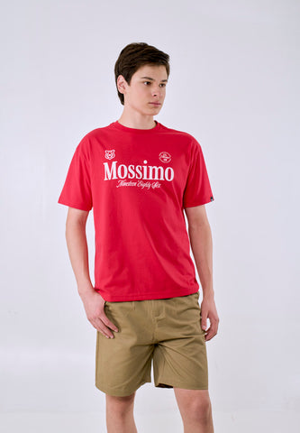 Mossimo Men's Red Heritage Graphic Logo Comfort Fit Tee