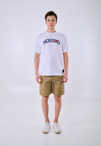 Mossimo Men's White Basic Logo Comfort Fit Tee