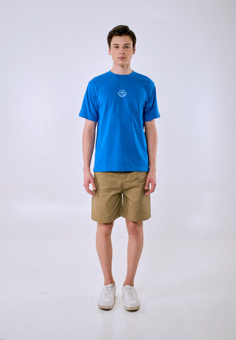 Mossimo Men's Yale Blue Basic Logo Comfort Fit Tee