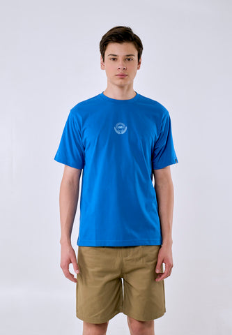 Mossimo Men's Yale Blue Basic Logo Comfort Fit Tee