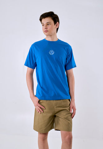 Mossimo Men's Yale Blue Basic Logo Comfort Fit Tee