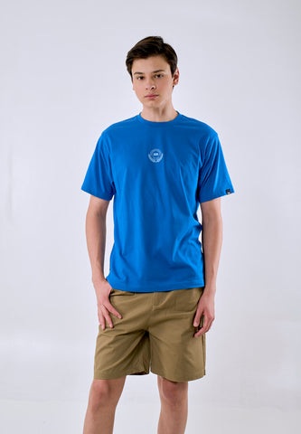 Mossimo Men's Yale Blue Basic Logo Comfort Fit Tee