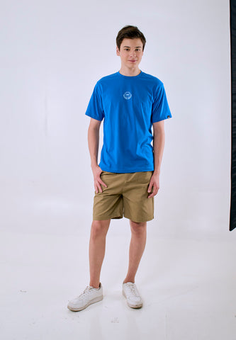 Mossimo Men's Yale Blue Basic Logo Comfort Fit Tee