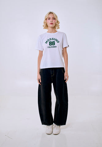 Mossimo Women's White Basic Flocking Classic Fit Tee