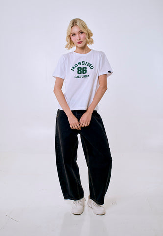 Mossimo Women's White Basic Flocking Classic Fit Tee