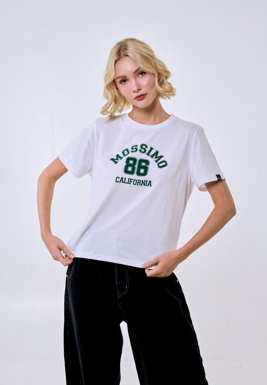 Mossimo Women's White Basic Flocking Classic Fit Tee