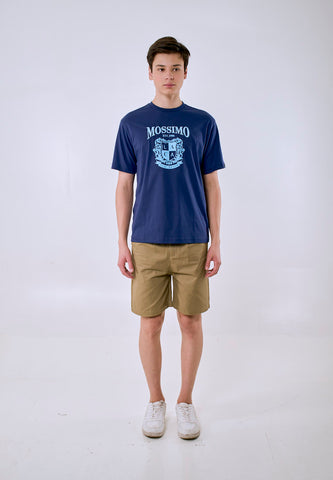 Mossimo Men's Navy Embroidery LA/CA Comfort Fit Tee