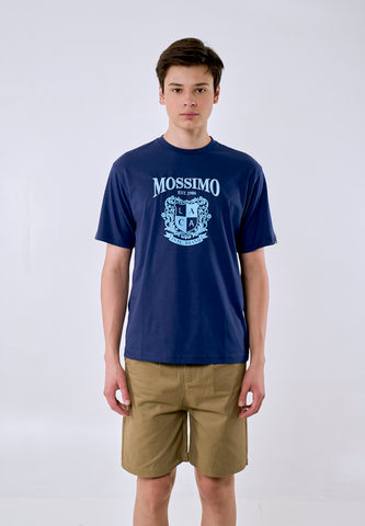 Mossimo Men's Navy Embroidery LA/CA Comfort Fit Tee