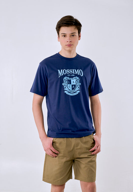 Mossimo Men's Navy Embroidery LA/CA Comfort Fit Tee