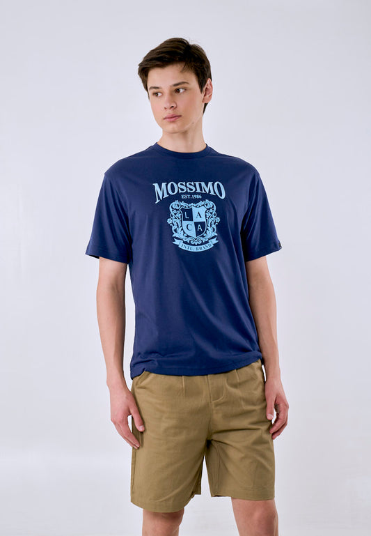 Mossimo Men's Navy Embroidery LA/CA Comfort Fit Tee