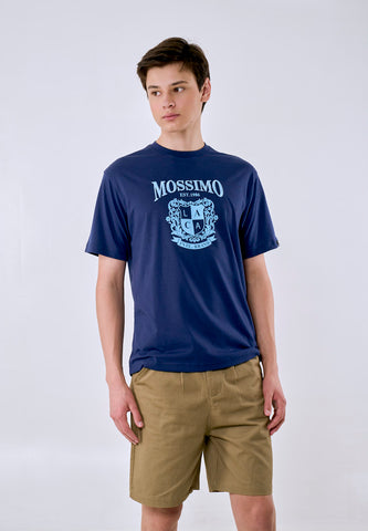 Mossimo Men's Navy Embroidery LA/CA Comfort Fit Tee
