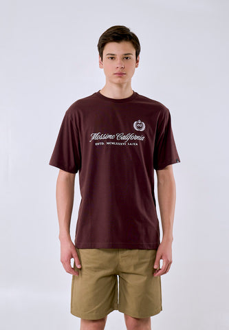 Mossimo Men's Brown Statement Logo Comfort Fit Tee
