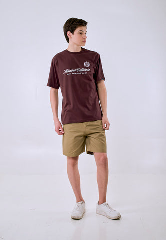 Mossimo Men's Brown Statement Logo Comfort Fit Tee