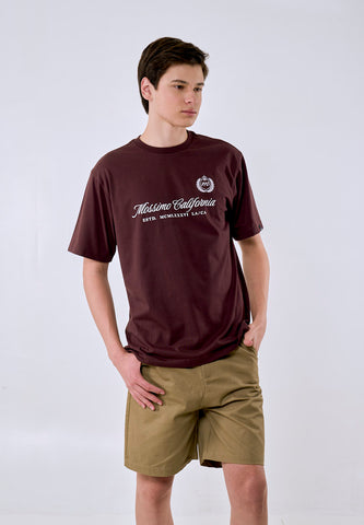 Mossimo Men's Brown Statement Logo Comfort Fit Tee