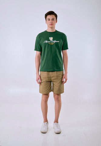 Mossimo Men's Green Heritage Graphic Logo Urban Fit Tee
