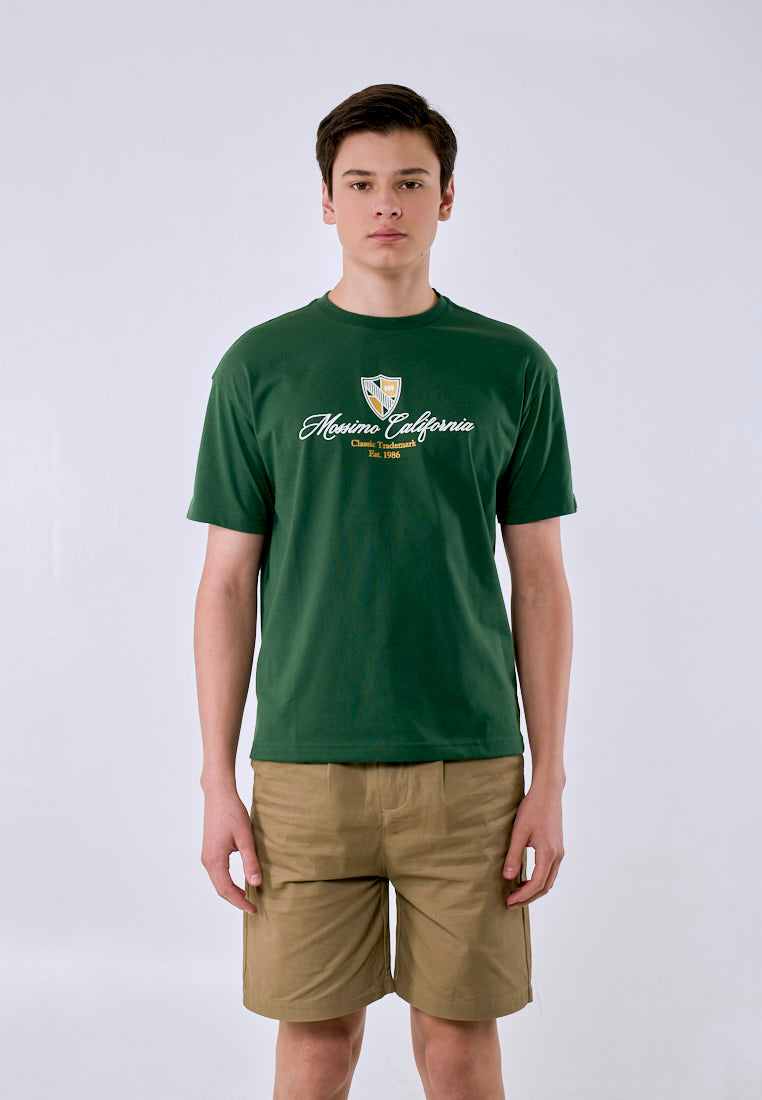 Mossimo Men's Green Heritage Graphic Logo Urban Fit Tee
