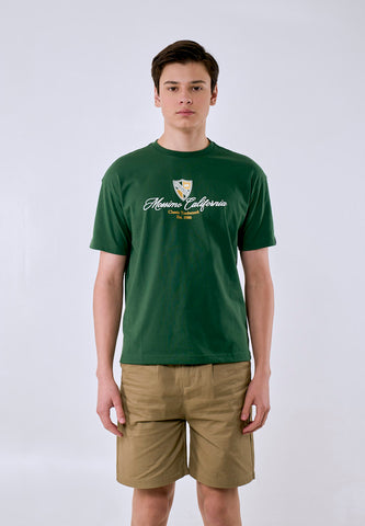 Mossimo Men's Green Heritage Graphic Logo Urban Fit Tee