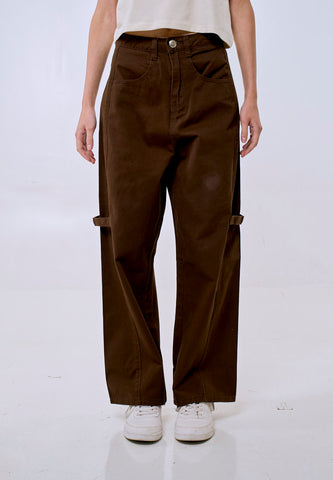 Mossimo Women's Brown Carpenter Straight Loose Pants