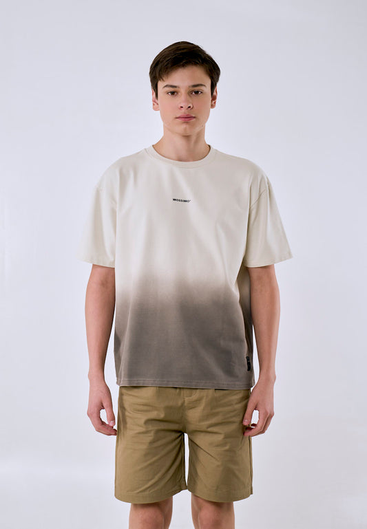 Mossimo Men's Cream Ombre Wash Modern Fit Tee