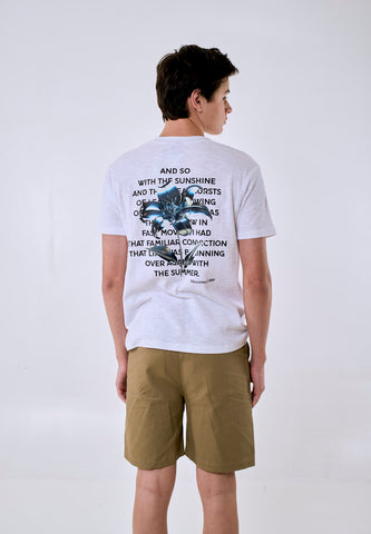 Mossimo Unisex White Graphic Unisex Fit Tee