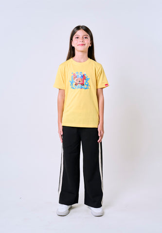 Mossimo Kids Unisex Yellow Mossybear Dive Embossed Basic Tshirt