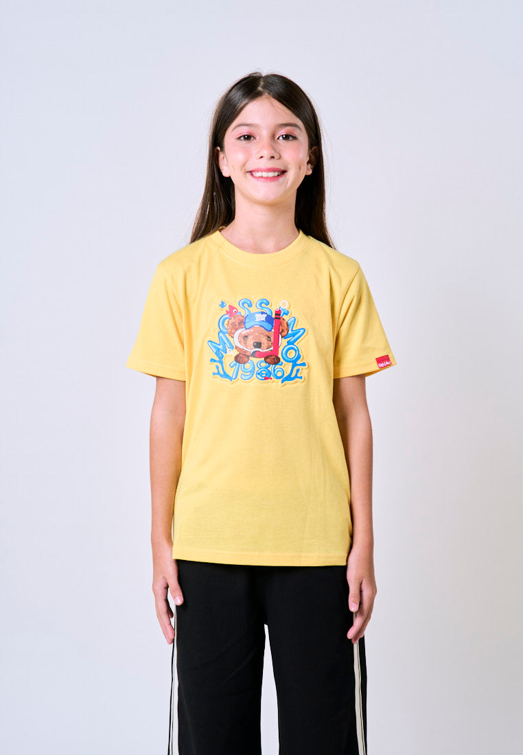 Mossimo Kids Unisex Yellow Mossybear Dive Embossed Basic Tshirt