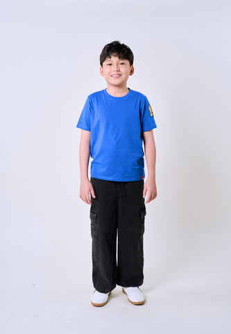 Mossimo Kids Tristan Blue Roundneck Jersey Knits Top For Boys