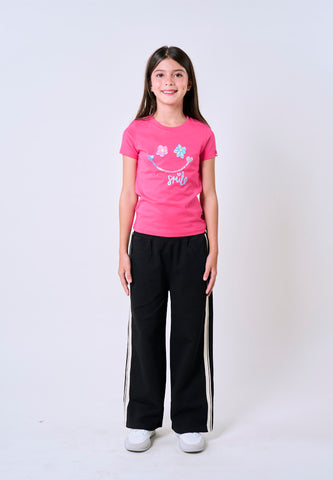 Mossimo Kids Black Straight Leg Knit Track Pants For Girls