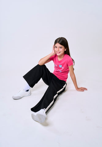 Mossimo Kids Black Straight Leg Knit Track Pants For Girls