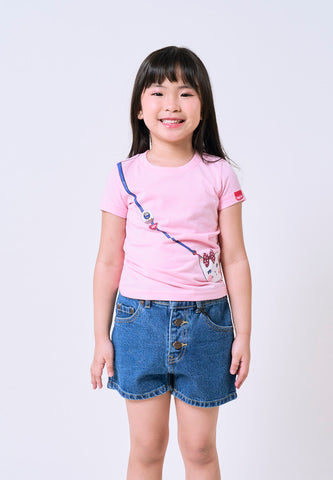 Mossimo Kids Alice Blue Denim Button Shorts For Girls