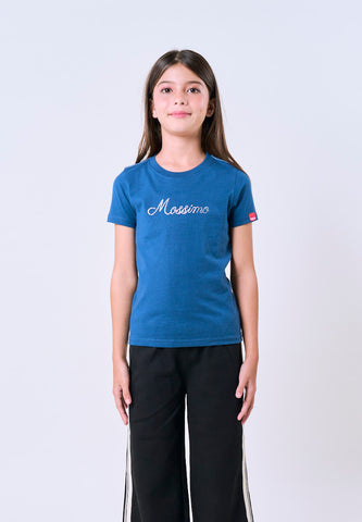 Mossimo Kids Soda Blue Basic Graphic Tshirt For Girl