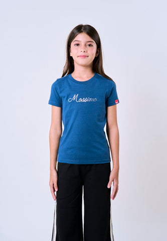 Mossimo Kids Soda Blue Basic Graphic Tshirt For Girl
